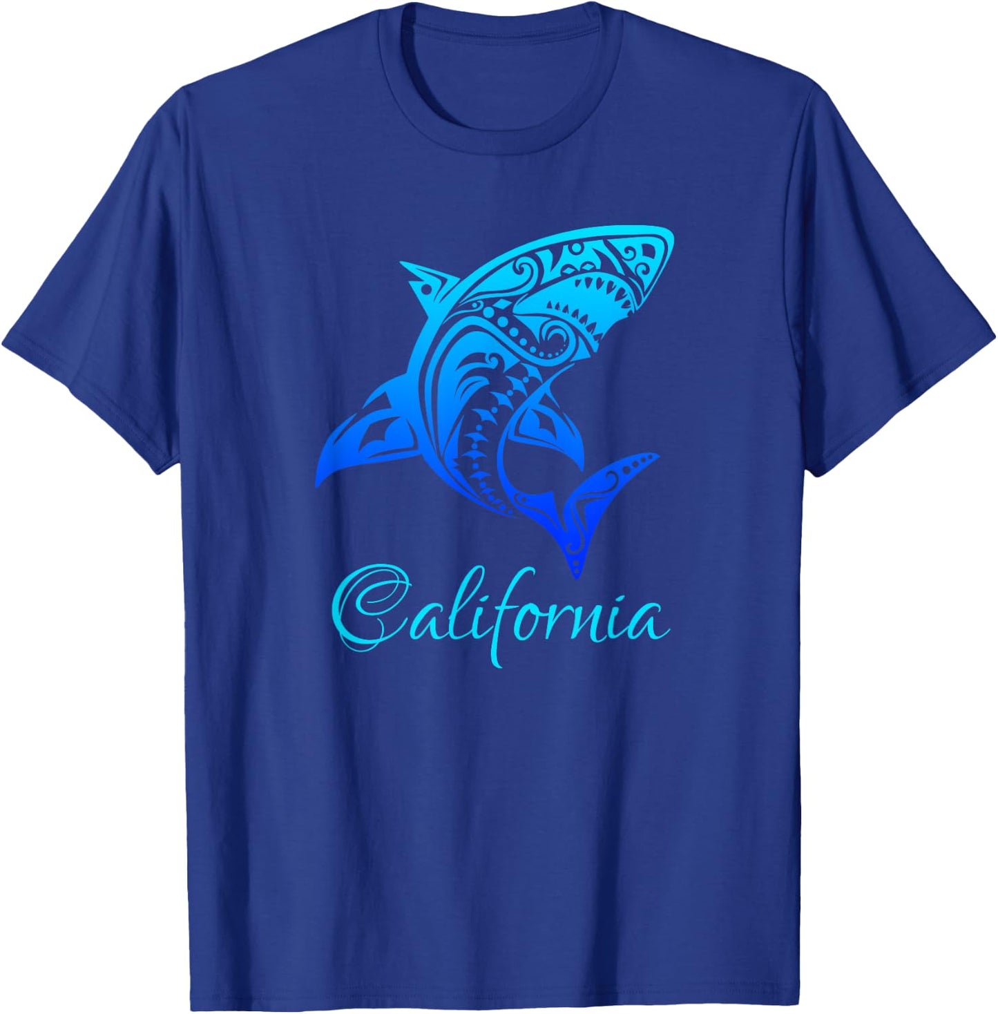 California Vacation Vintage Retro Shark T-Shirt - T-Shirt | Royal