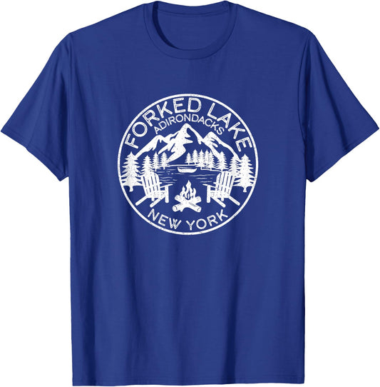 Forked Lake Adirondacks New York T-Shirt - T-Shirt | Royal