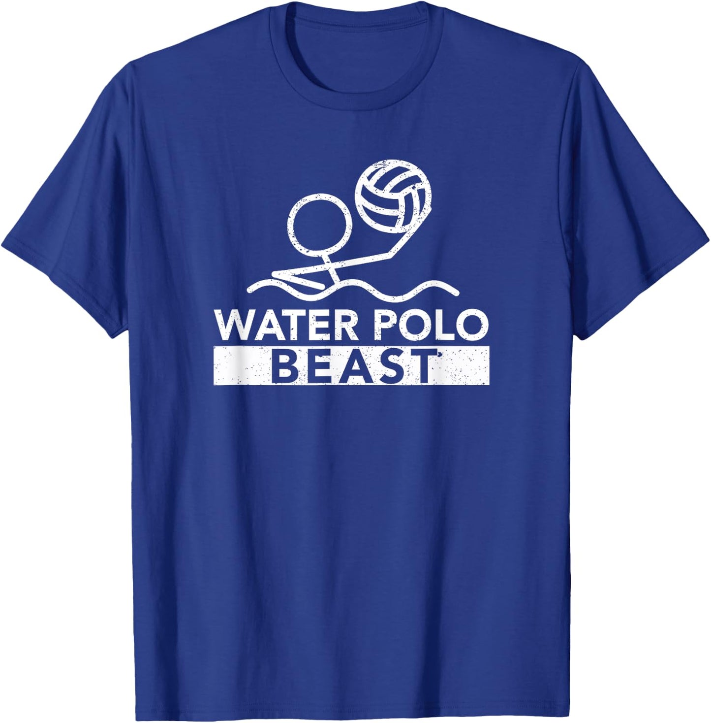 Water Polo Beast Funny Sport Swimming Team Player Coach Fan T-Shirt - T-Shirt | Royal