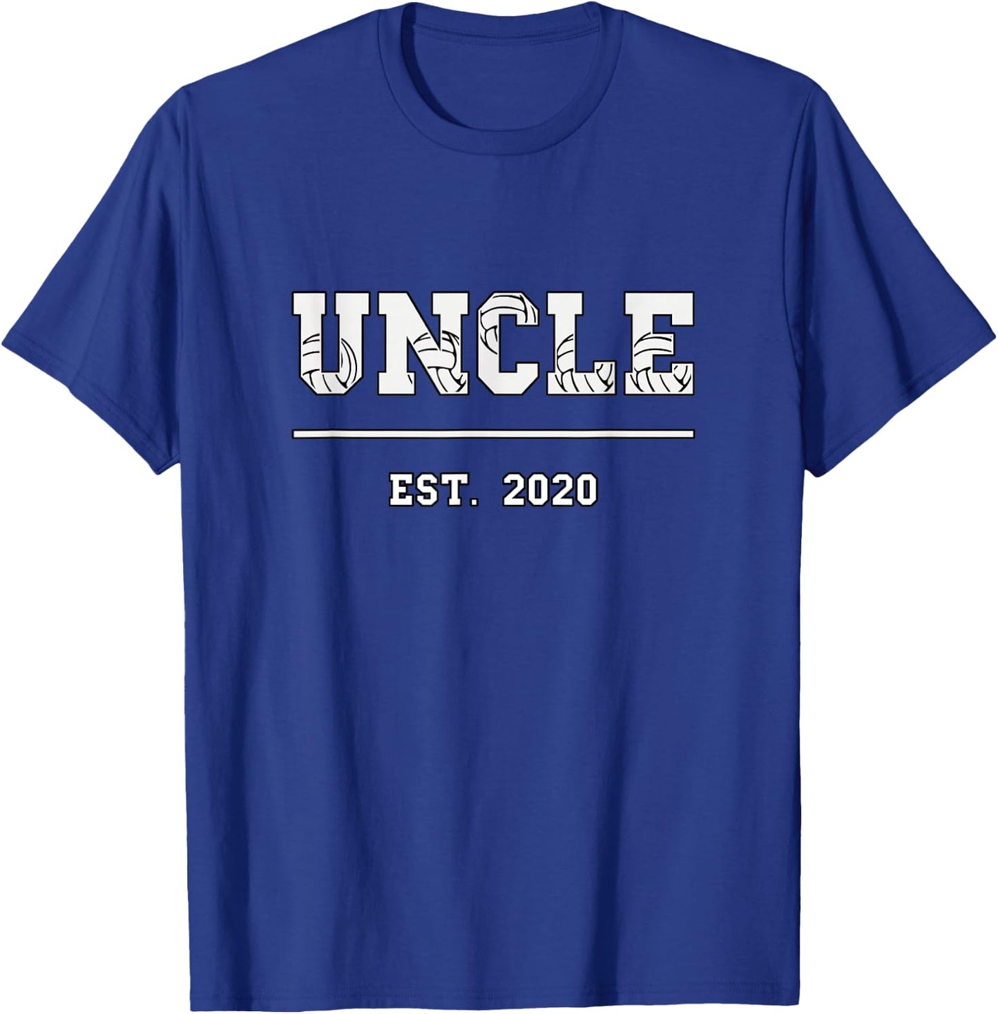 Uncle Est. 2020 Funny Sports Year Established Uncle Retro T-Shirt - T-Shirt | Royal