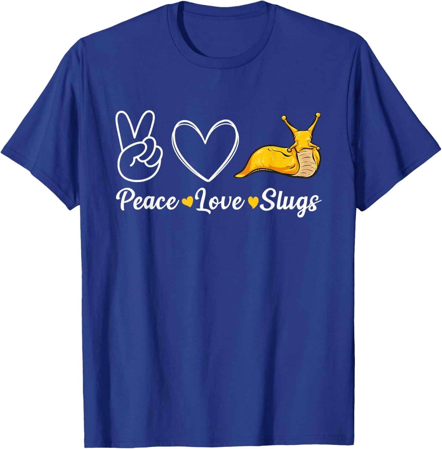 Peace Love Slugs Banana Slug T-Shirt - T-Shirt | Royal