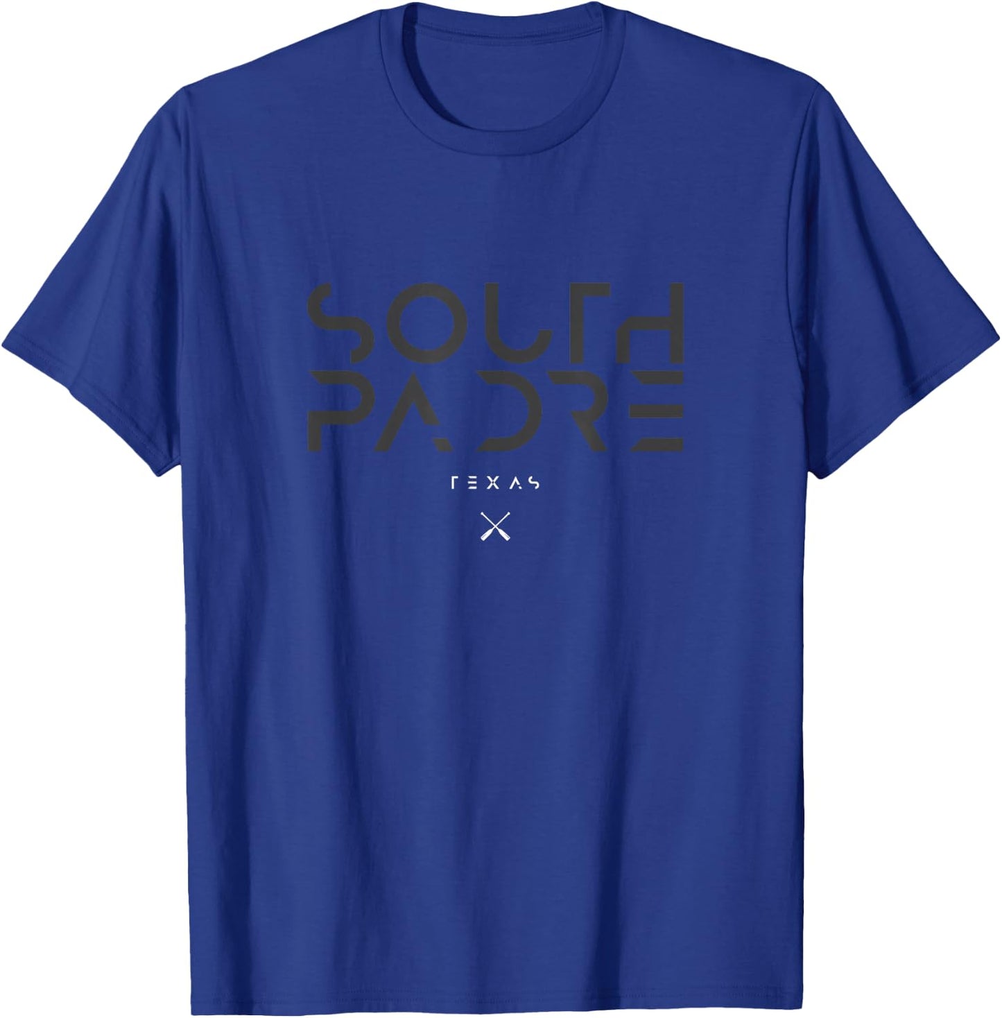 South Padre Island Texas Tonal Type T-Shirt - T-Shirt | Royal