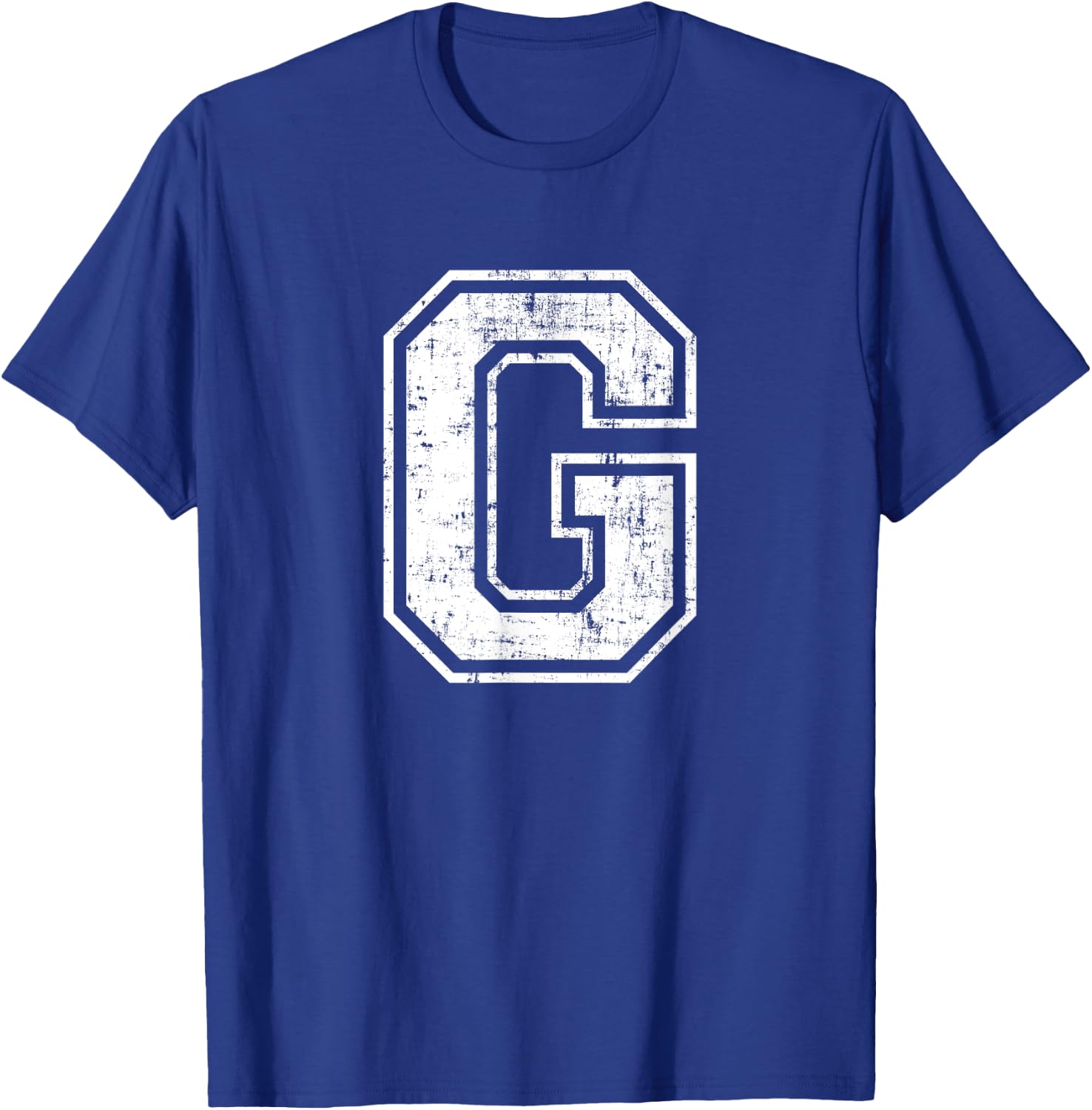 Letter G Uppercase Alphabet Initial School College Varsity T-Shirt - T-Shirt | Royal