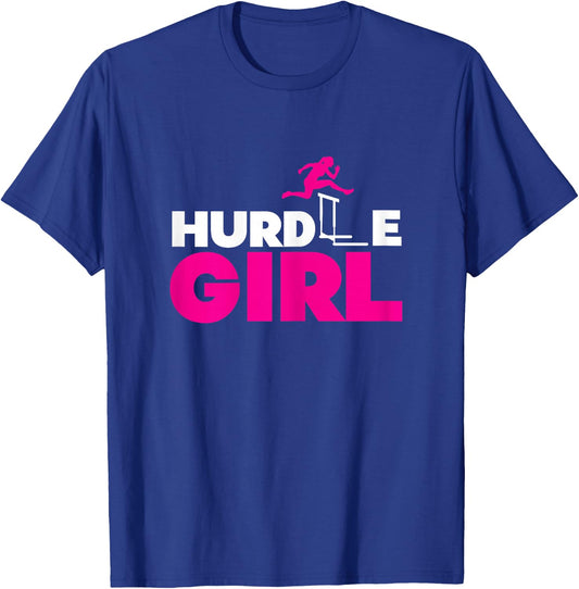 Hurdle Girl | Athletics Track & Field | Hurdling Hurdler T-Shirt - T-Shirt | Royal