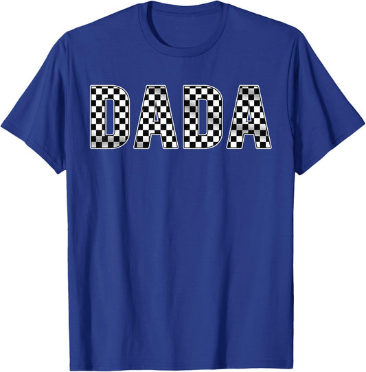 Pit Crew Dada Racing Car Family Matching Birthday Party T-Shirt - T-Shirt | Royal