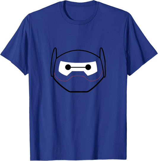 Kids Disney Big Hero 6 Baymax Big Face Armor Helmet Logo Youth T-Shirt - T-Shirt | Royal