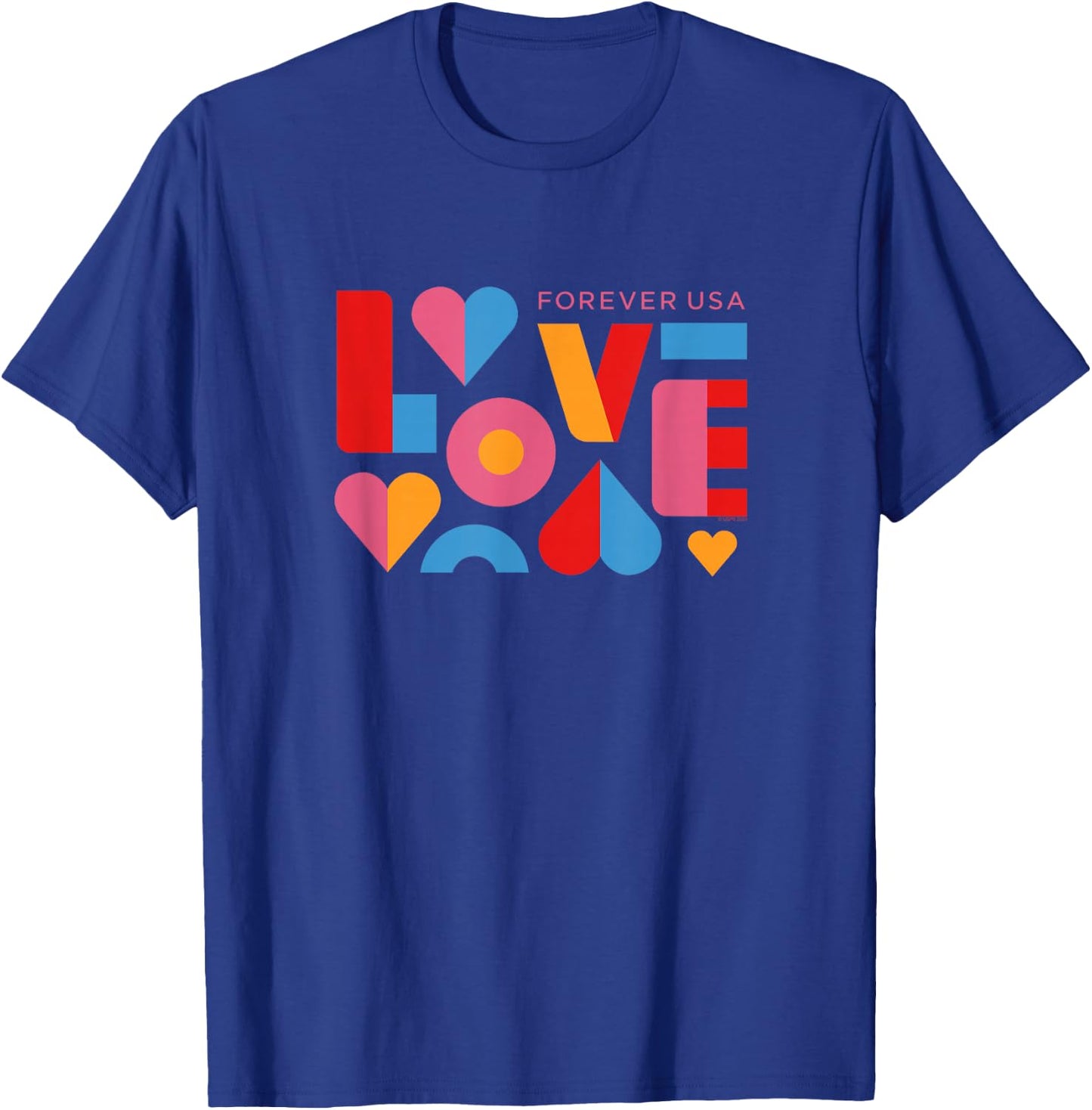 USPS Forever USA Love T-Shirt - T-Shirt | Royal