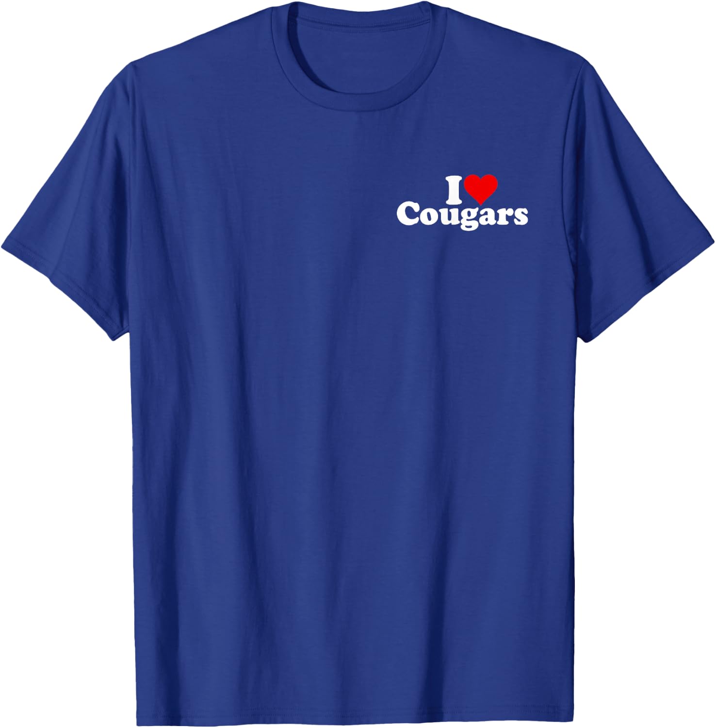 I Love Heart Cougars Sexy Older Women T-Shirt - T-Shirt | Royal