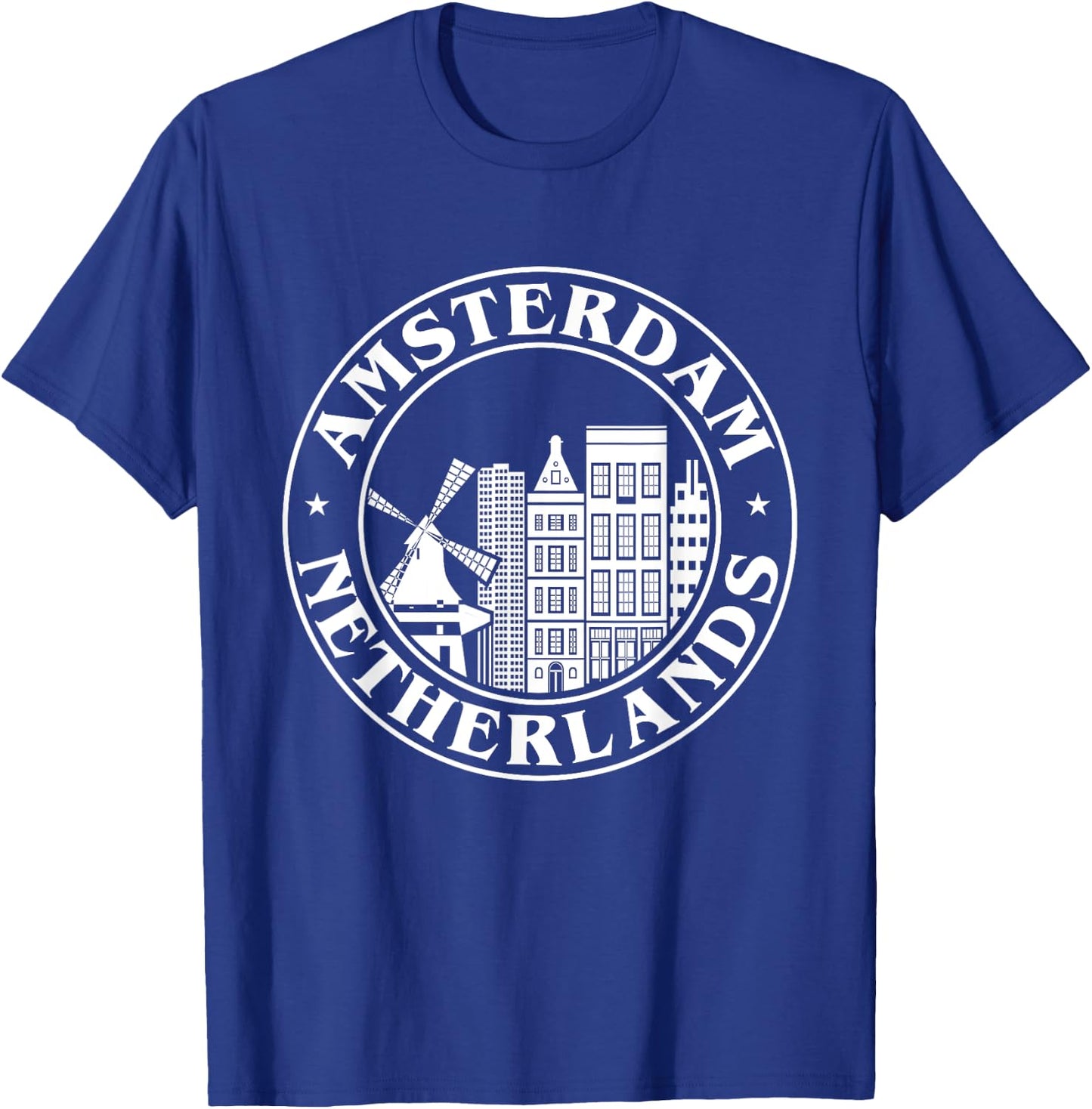 Amsterdam Holland Skyline Amsterdam Netherlands T-Shirt - T-Shirt | Royal