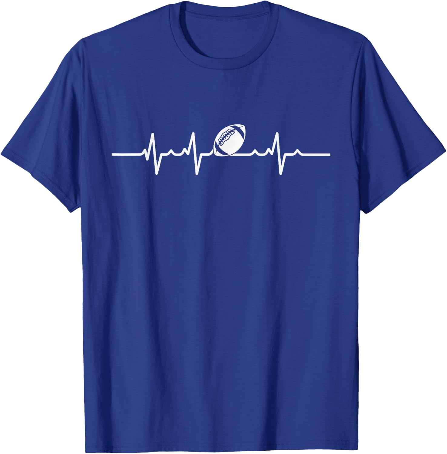 SOMMAS FOOTBALL MERCH - Fantasy Football Heartbeat American Football T-Shirt - T-Shirt | Royal