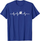 SOMMAS FOOTBALL MERCH - Fantasy Football Heartbeat American Football T-Shirt - T-Shirt | Royal