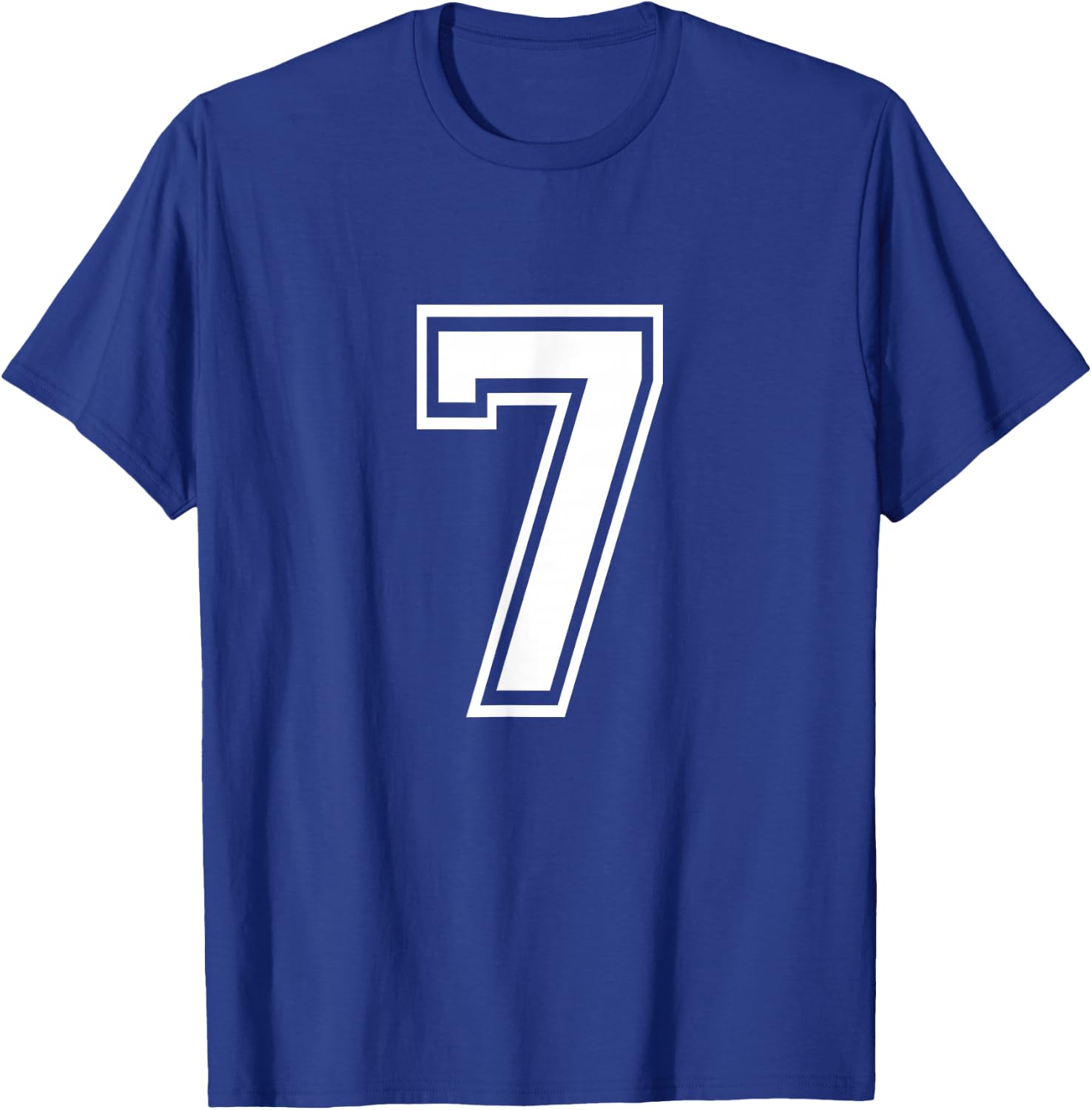 Number 7 Varsity Sports Team Jersey 7th Birthday 7 Years T-Shirt - T-Shirt | Royal