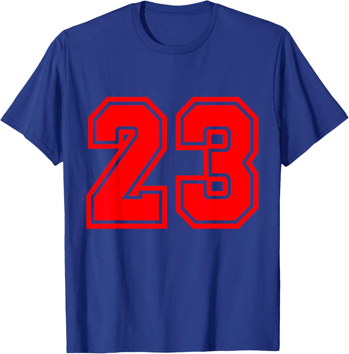 Number #23 Red Varsity Favorite Number T-Shirt - T-Shirt | Royal