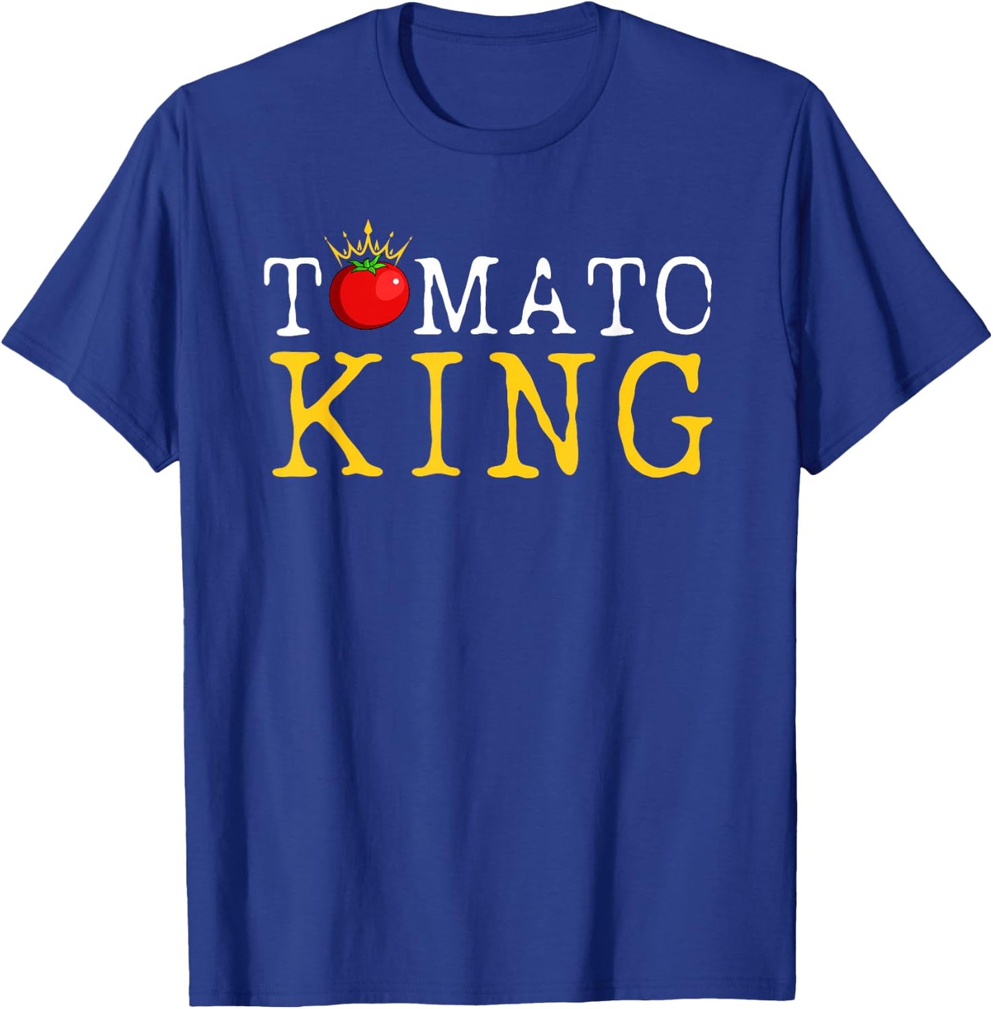 Vintage Tomato King Dad Vegetable Fathers' Day Gardener T-Shirt - T-Shirt | Royal