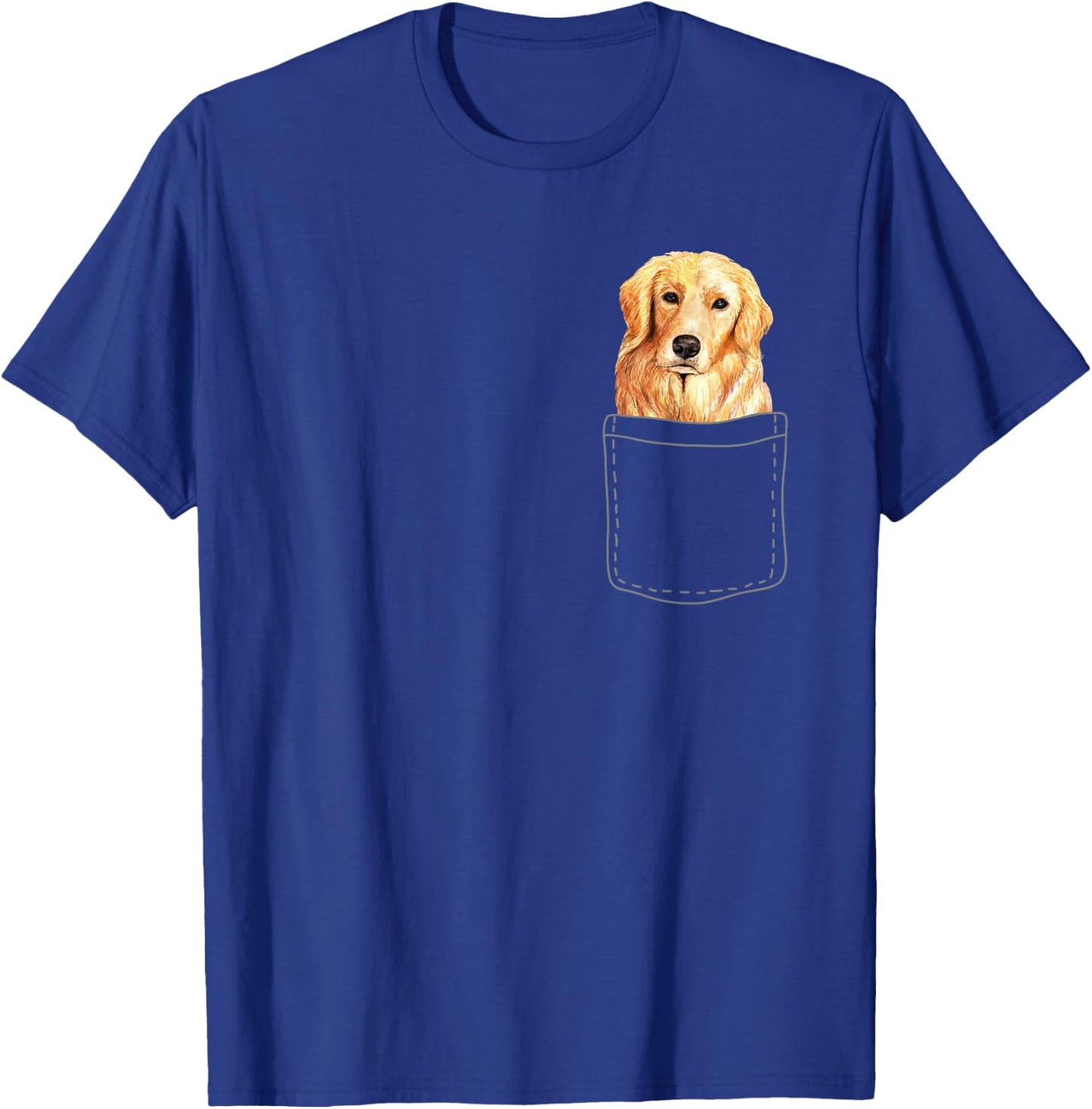 Beautiful golden retriever in your pocket, dogs T-Shirt - T-Shirt | Royal