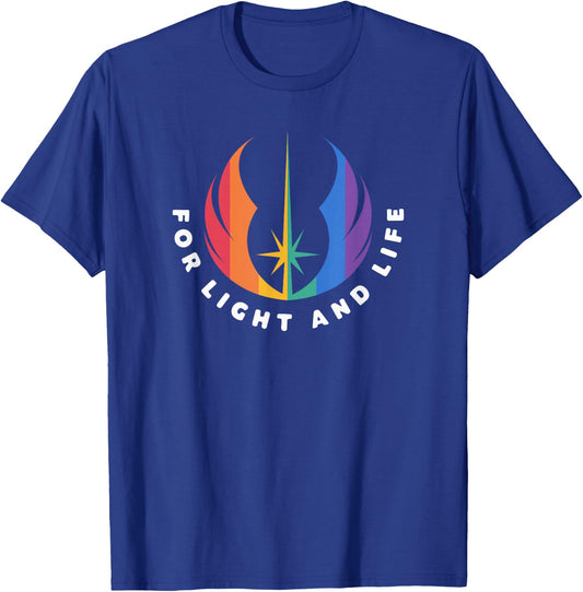 Star Wars Jedi Rainbow Symbol For Light And Life T-Shirt - T-Shirt | Royal