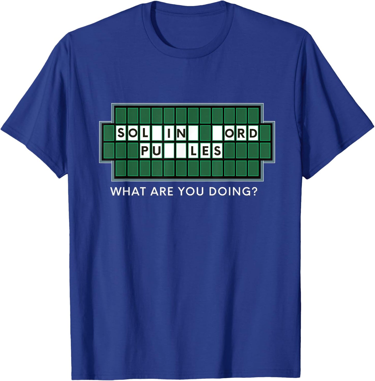 Wheel Lovers and Word Puzzles, Fortune for Game Show Gifts T-Shirt - T-Shirt | Royal