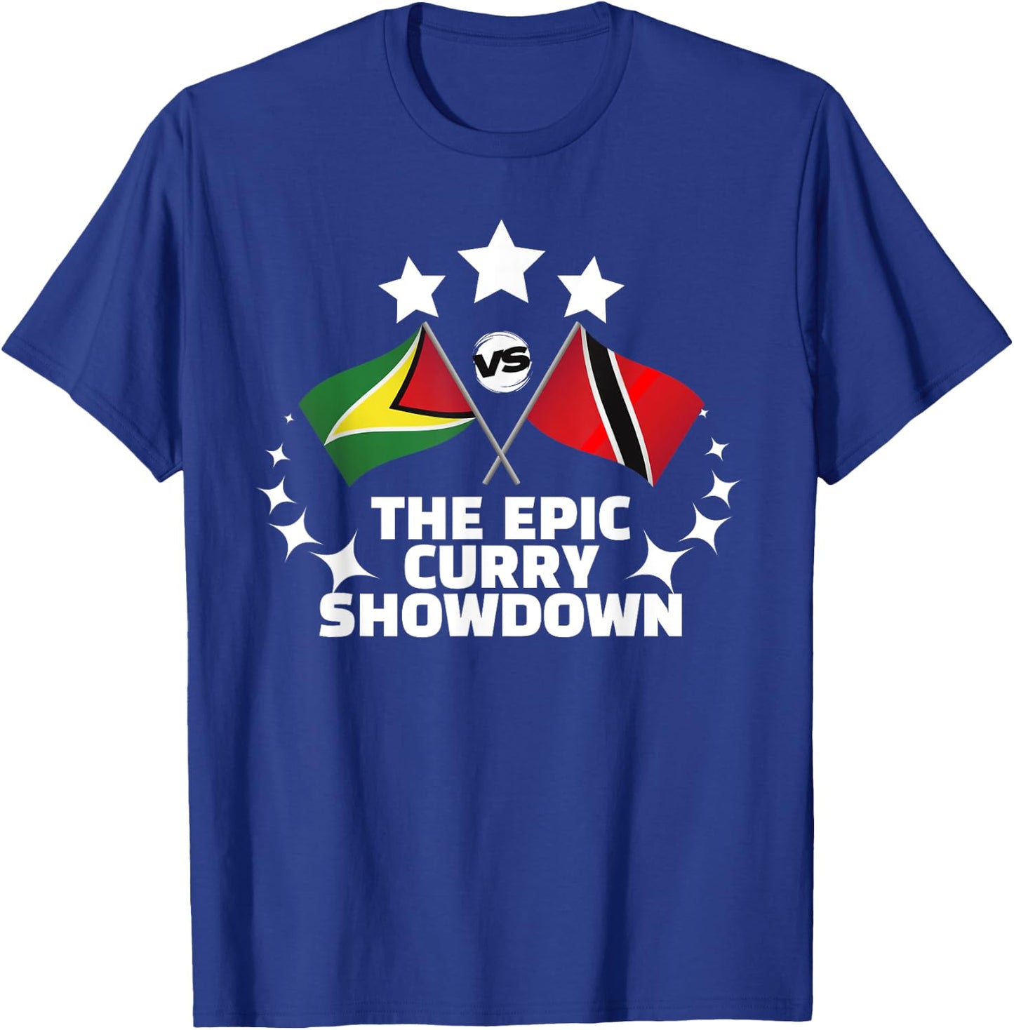 Guyana vs Trinidad - The Epic Curry Showdown Funny Cricket T-Shirt - T-Shirt | Royal