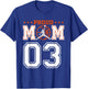 Custom Number 03 Proud Basketball Mom Personalized Sport Lov T-Shirt - T-Shirt | Royal