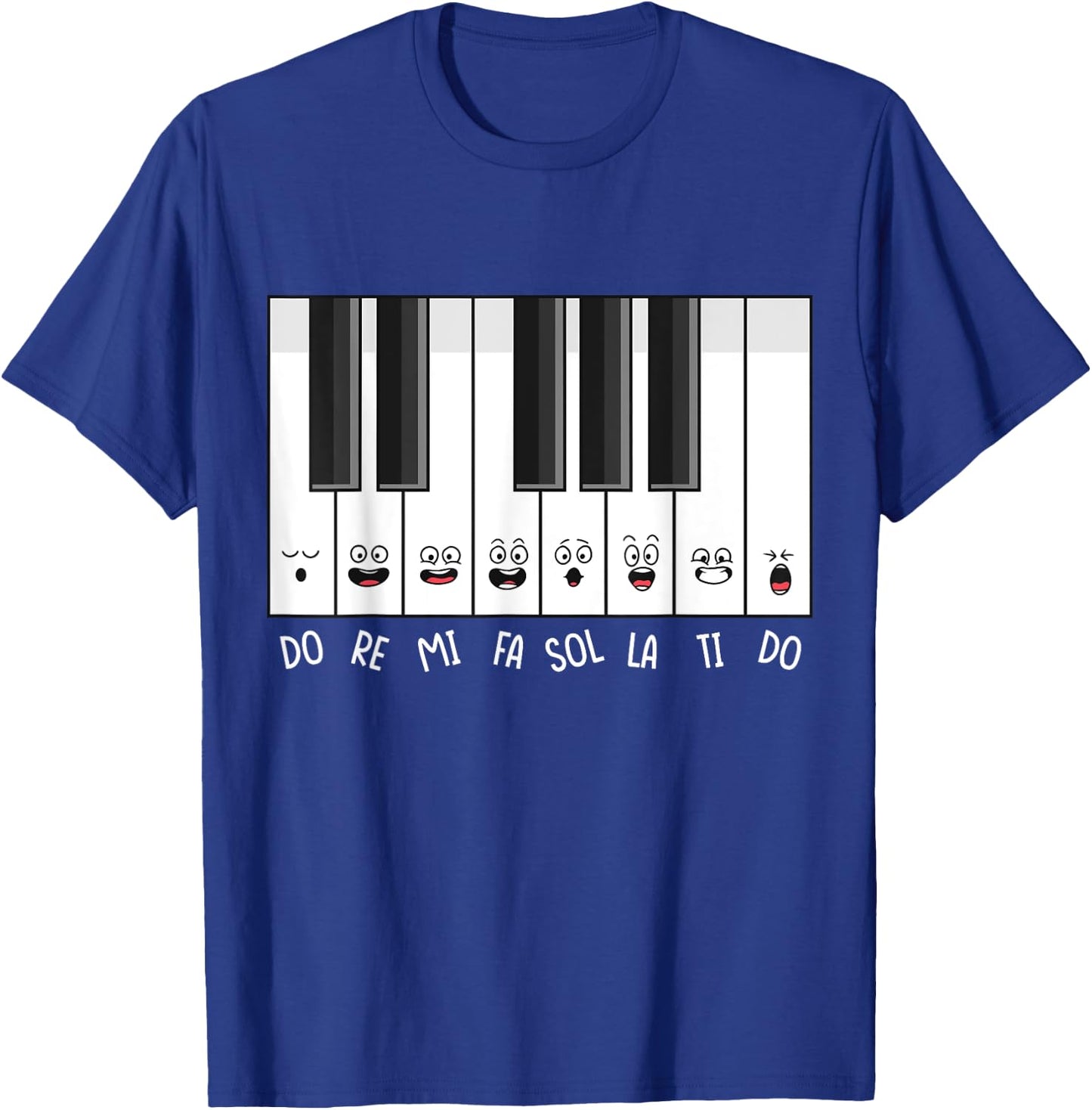 Funny Piano Keys Do Re Mi Fa Sol La Ti Do Solfege Sing Class T-Shirt - T-Shirt | Royal