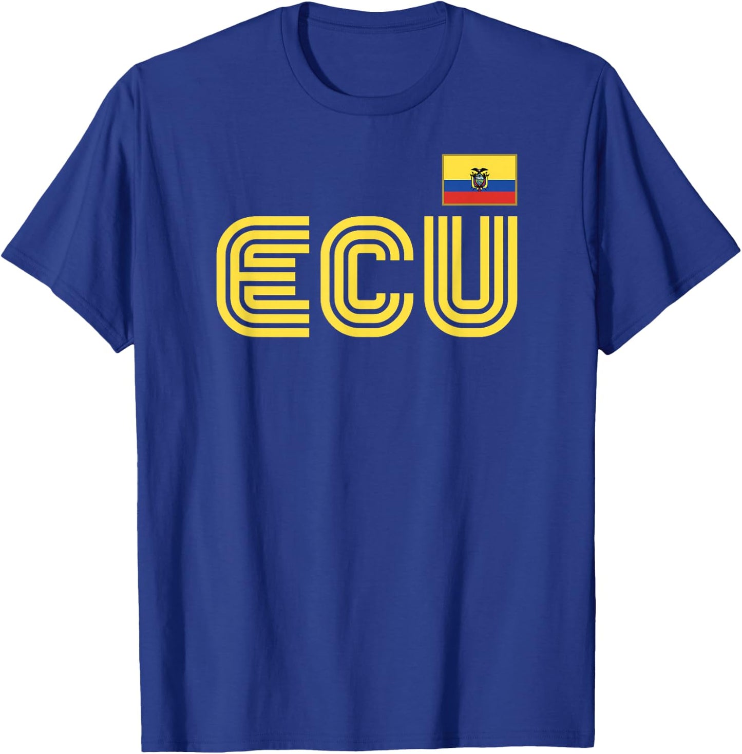 Ecuador Flag Retro International Country Ecuadorian Pride T-Shirt - T-Shirt | Royal
