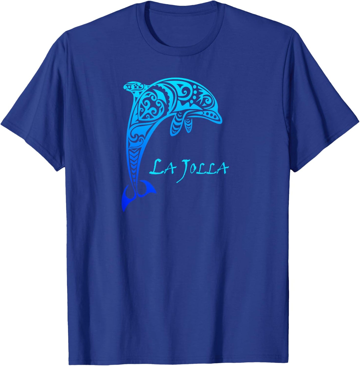 La Jolla, California Vintage Vacation Retro Tribal Dolphin T-Shirt - T-Shirt | Royal
