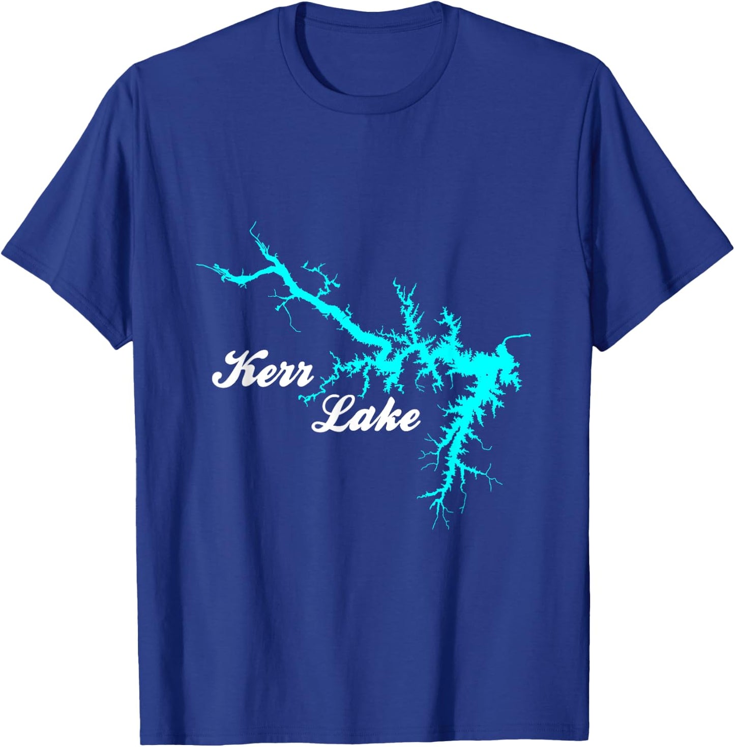 Minimalist Kerr Lake - North Carolina T-Shirt - T-Shirt | Royal