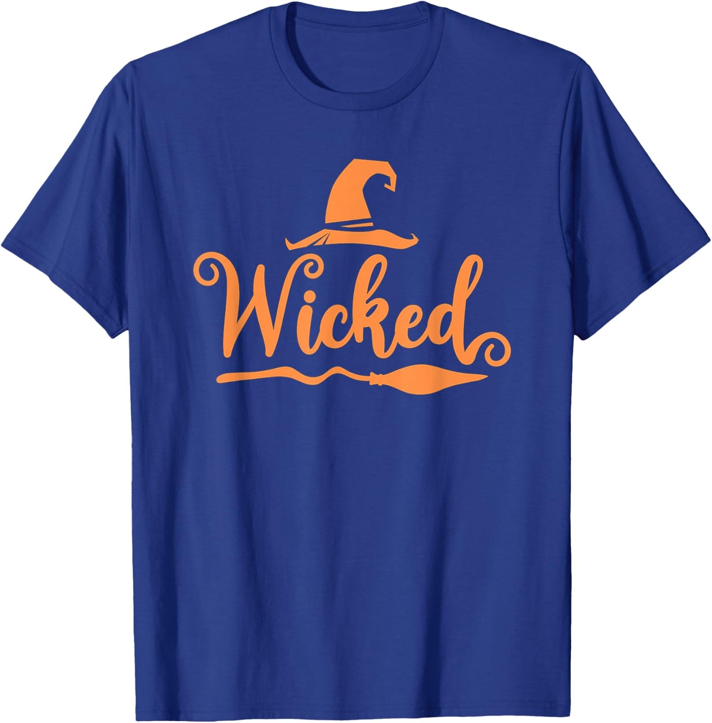 Wicked with Witch Hat in orange Halloween T-Shirt - T-Shirt | Royal