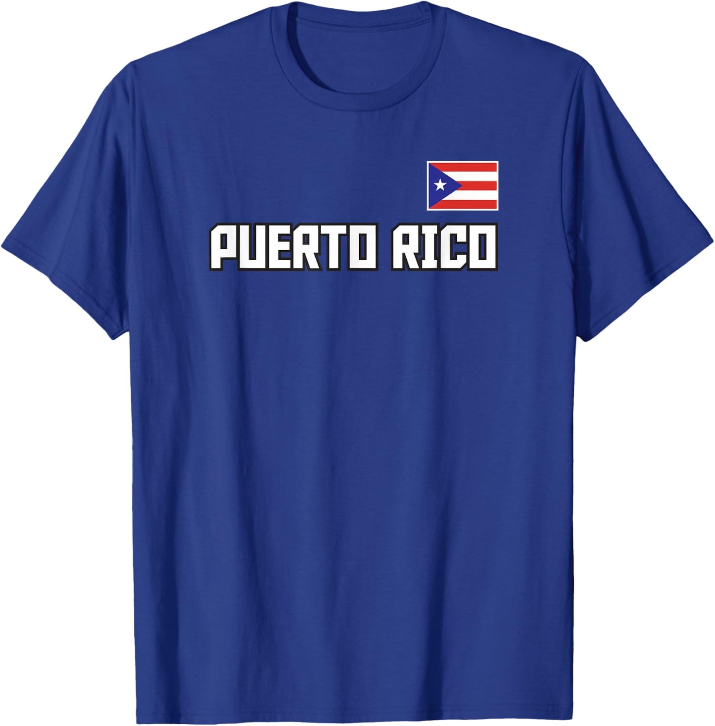 Puerto Rico Flag Puerto Rican Pride Athletic Style Country T-Shirt - T-Shirt | Royal