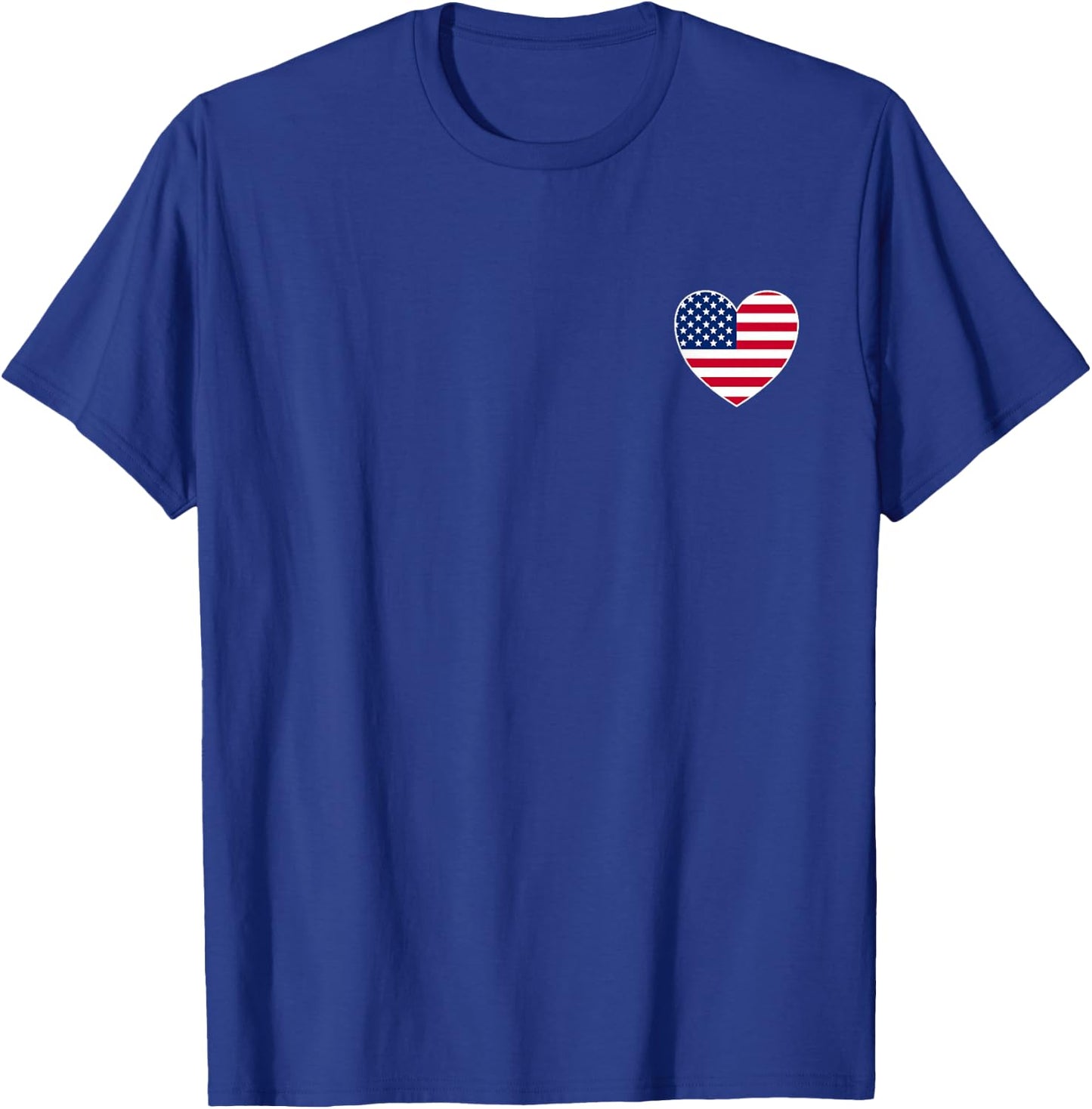 I Heart the USA - Fun American Flag Heart T-Shirt - T-Shirt | Royal