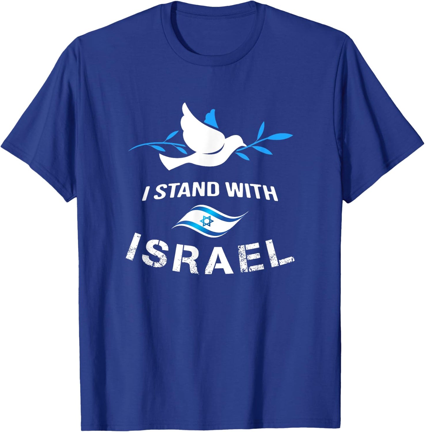 I Stand With Israel Shirts Israeli Flag Jewish Star Of David T-Shirt - T-Shirt | Royal