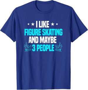 Figure Skating Introvert Ice Skater Coach Skates Sport T-Shirt - T-Shirt | Royal