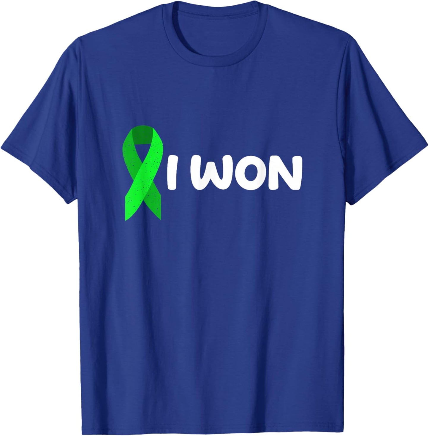 I Won! Liver Cancer survivor. Green ribbon T-Shirt - T-Shirt | Royal
