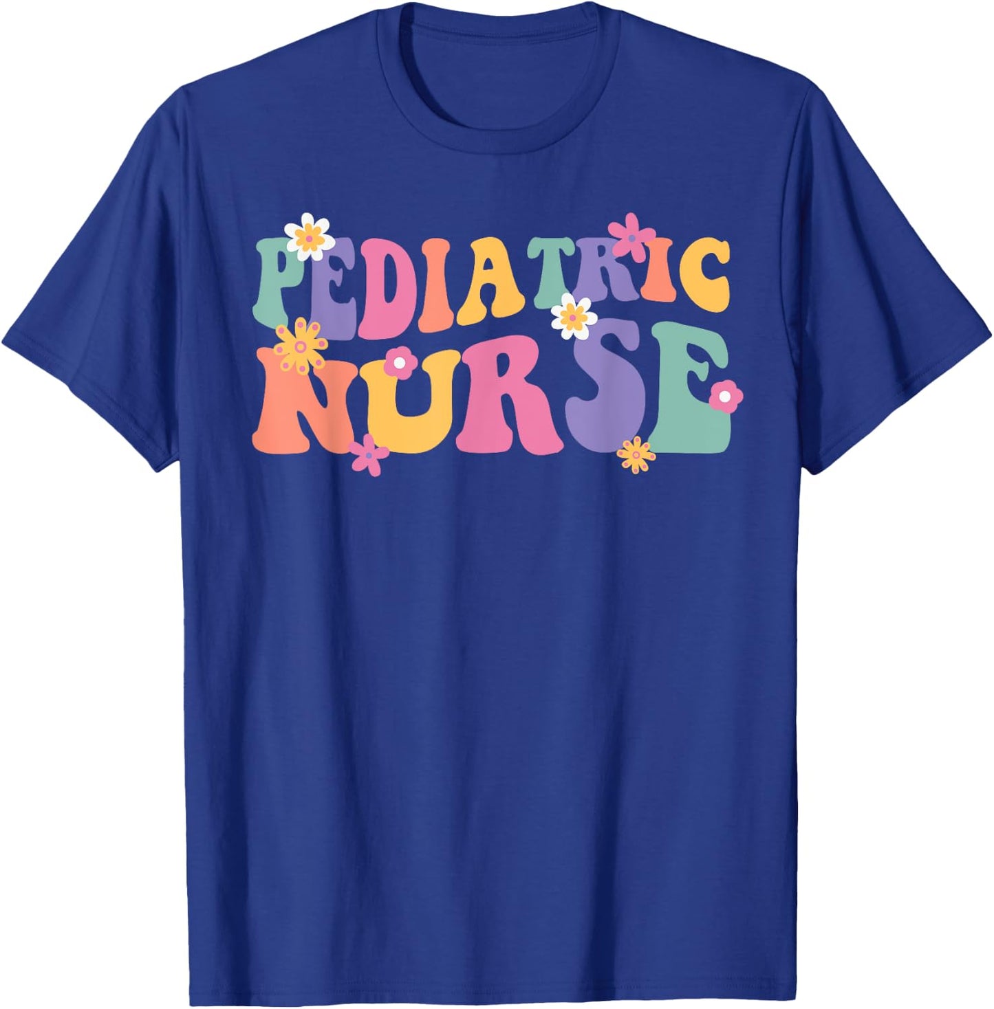 Pediatric Nurse PEDS ER Nurse Emergency Room Nursing Groovy T-Shirt - T-Shirt | Royal