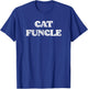 Cat Funcle Funny Distressed Vintage Style 80s T-Shirt - T-Shirt | Royal