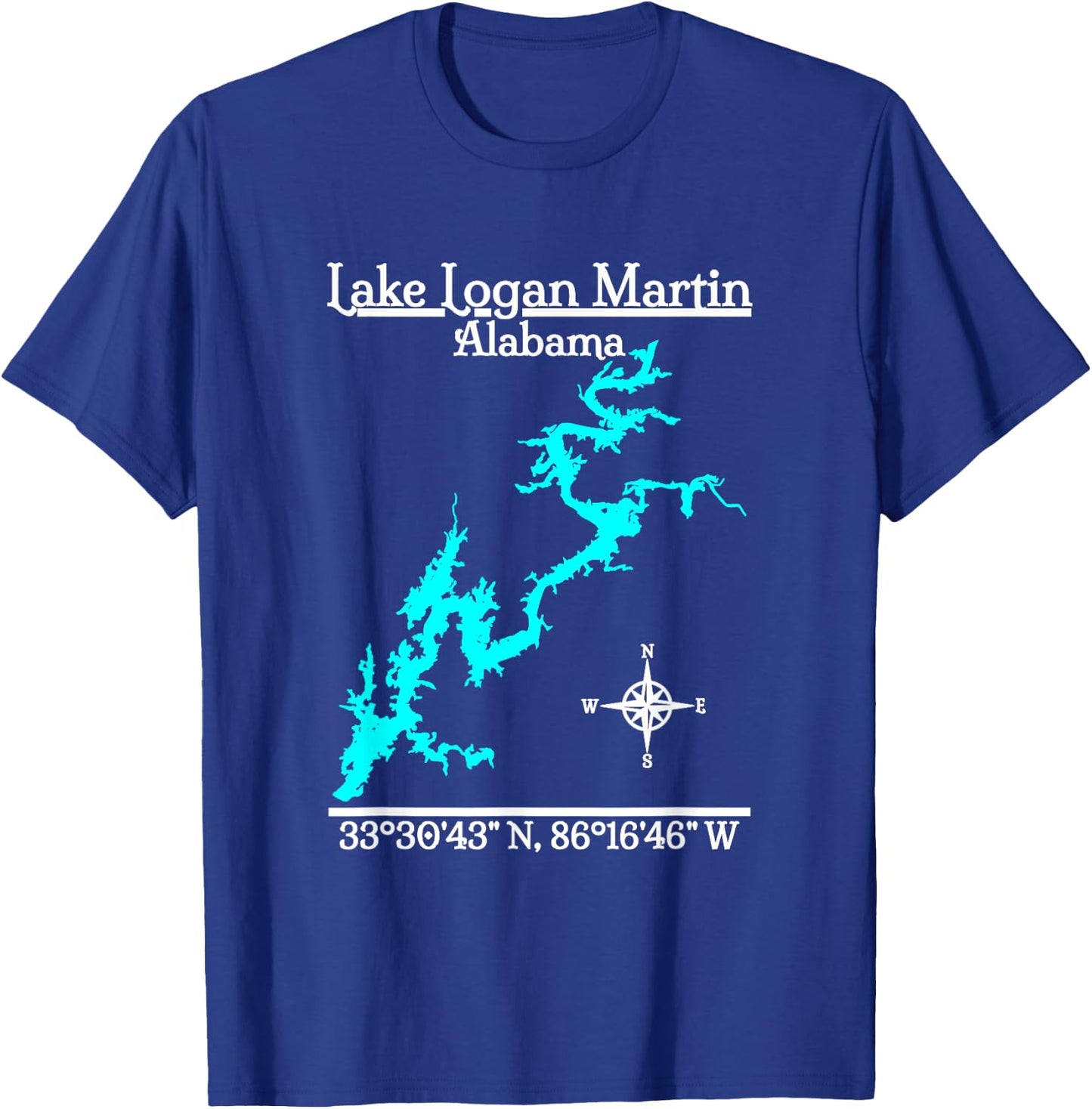Lake Logan Martin - Alabama T-Shirt - T-Shirt | Royal