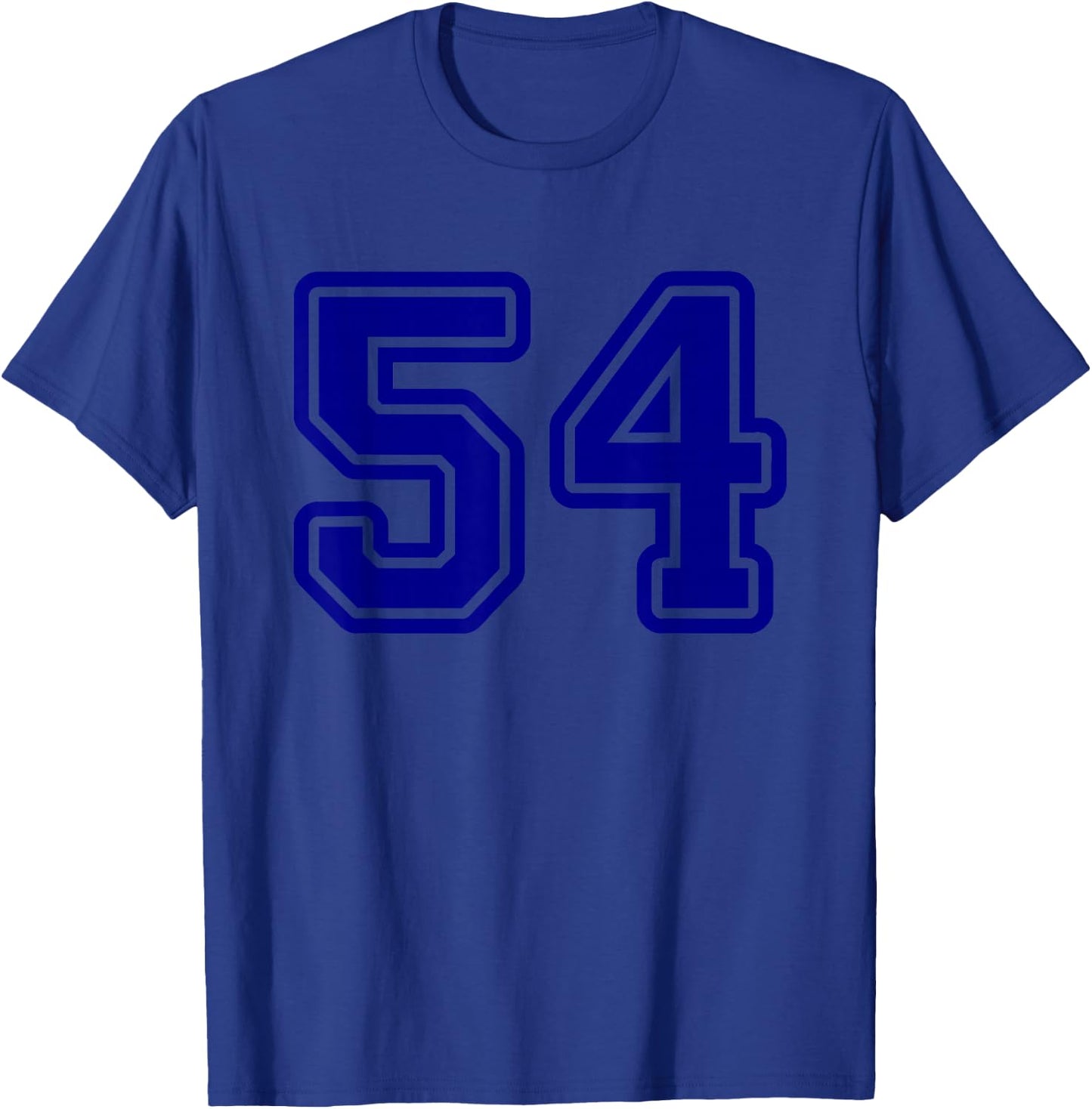 Number #54 Blue Sport Number 54 T-Shirt - T-Shirt | Royal