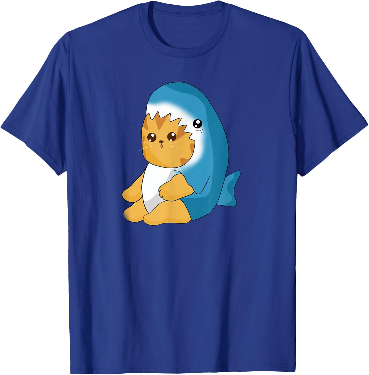Cute Cat insdie Shark Costume, Kawaii Cat Lover Men Women Kids T-Shirt - T-Shirt | Royal