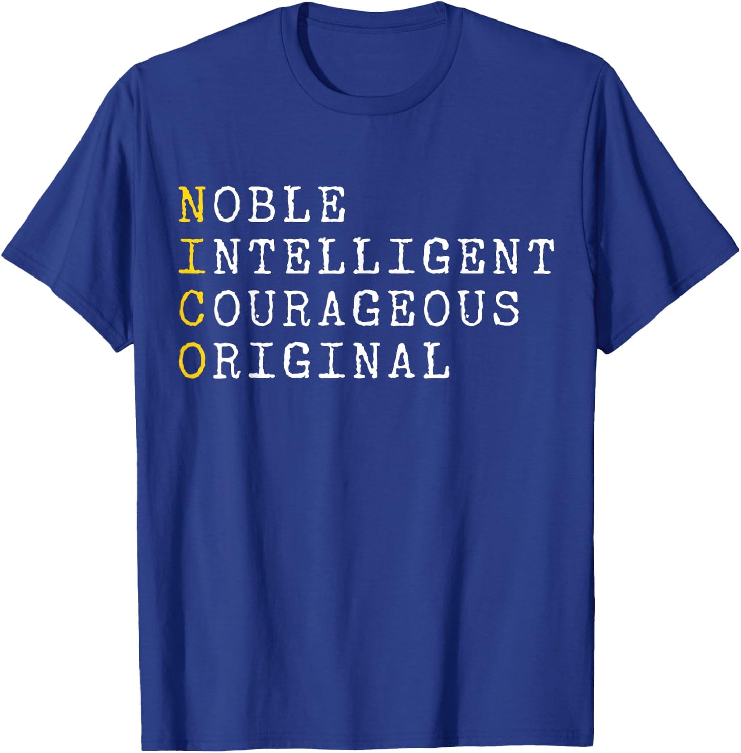 Nico Personalized, Nico Name, Boy Man Nico T-Shirt - T-Shirt | Royal