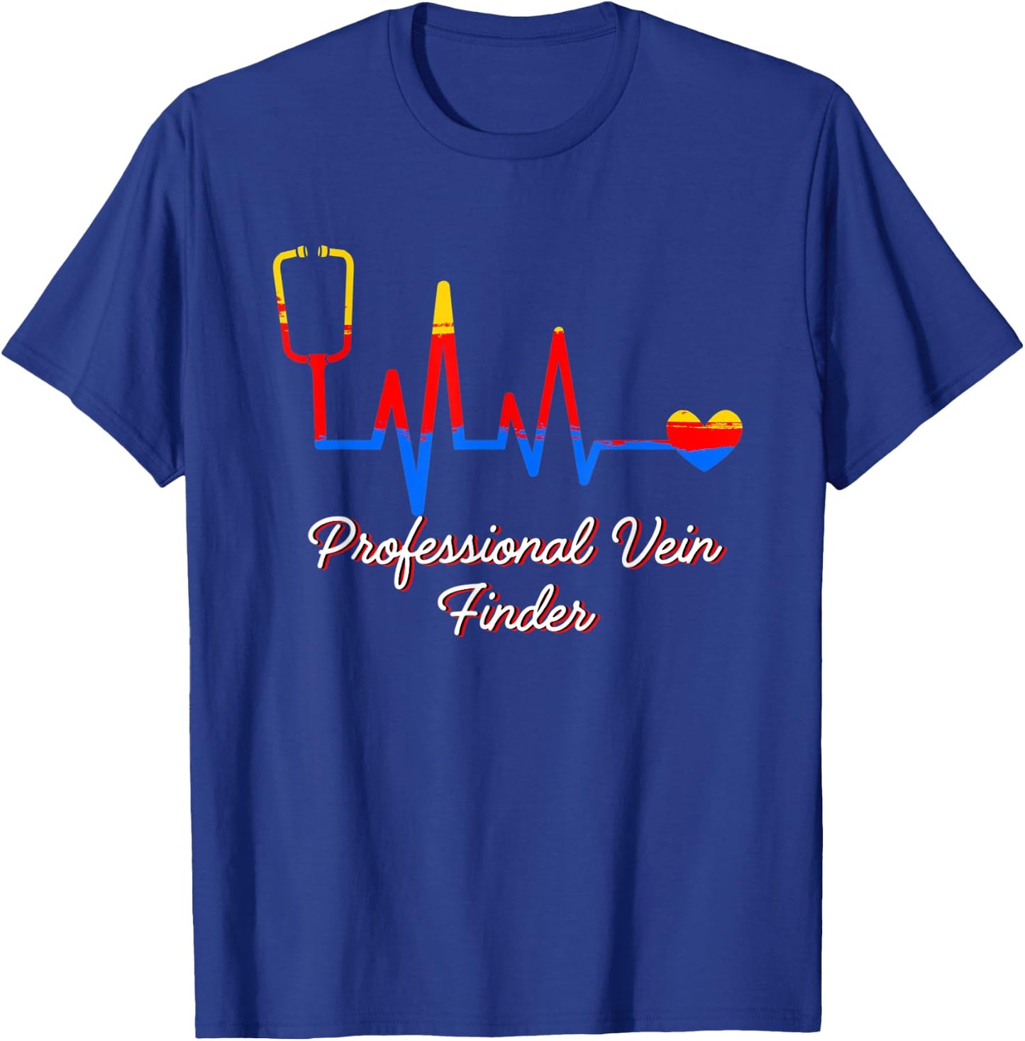Professional Vein Finder ER Nurse Medical Staff T-Shirt - T-Shirt | Royal