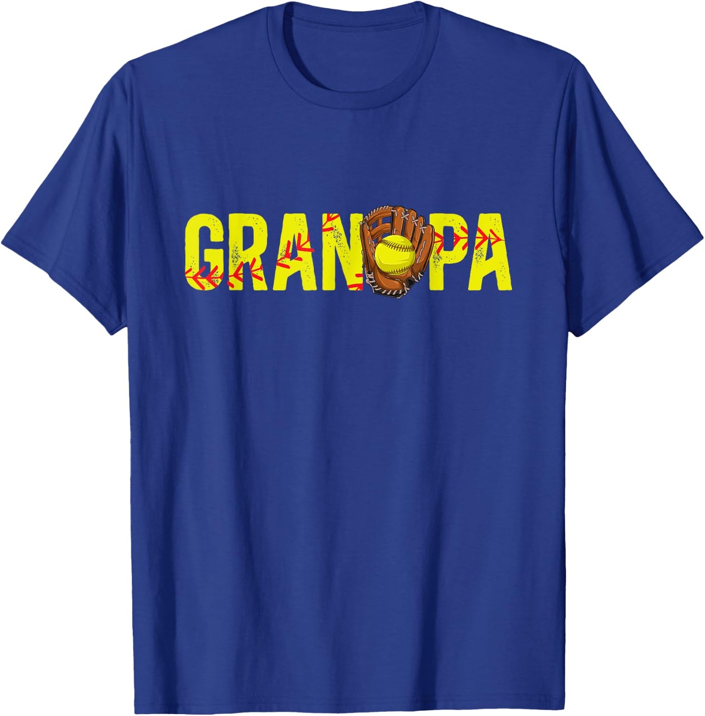 Grandpa Softball Grandpa Softball Player Grandfather T-Shirt - T-Shirt | Royal