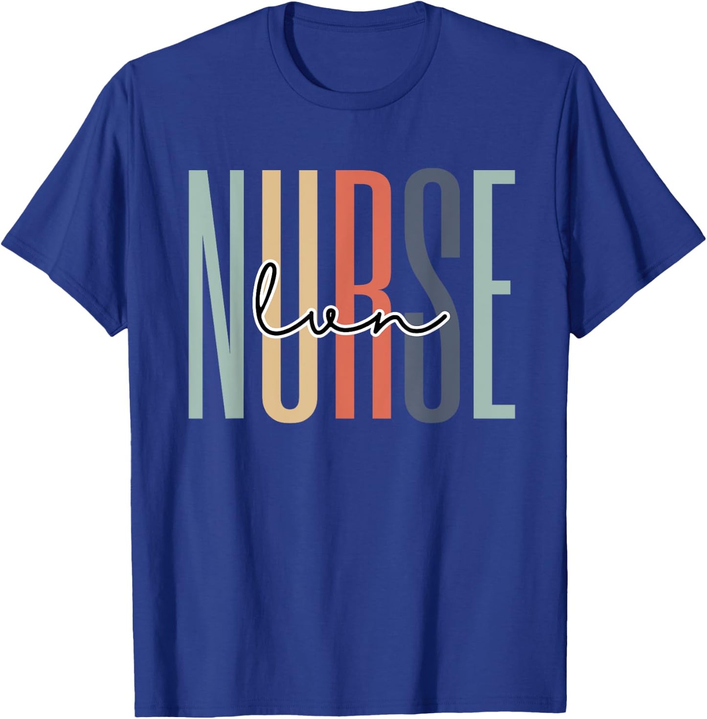 LVN Nurse Appreciation RN Registered Nurse Grad Retro T-Shirt - T-Shirt | Royal