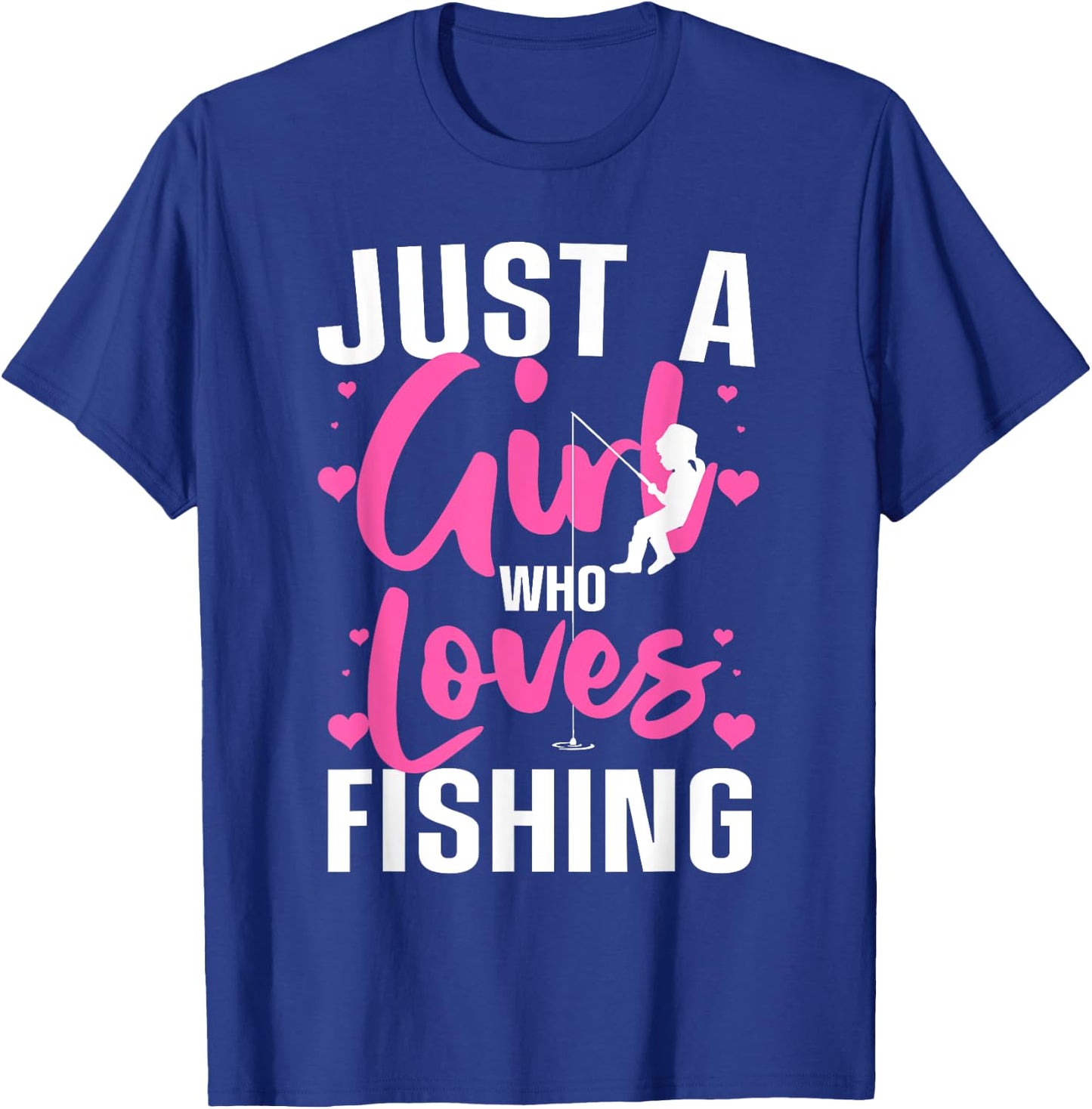 Funny Fishing Design For Girls Women Kids Angler Fish Lover T-Shirt - T-Shirt | Royal