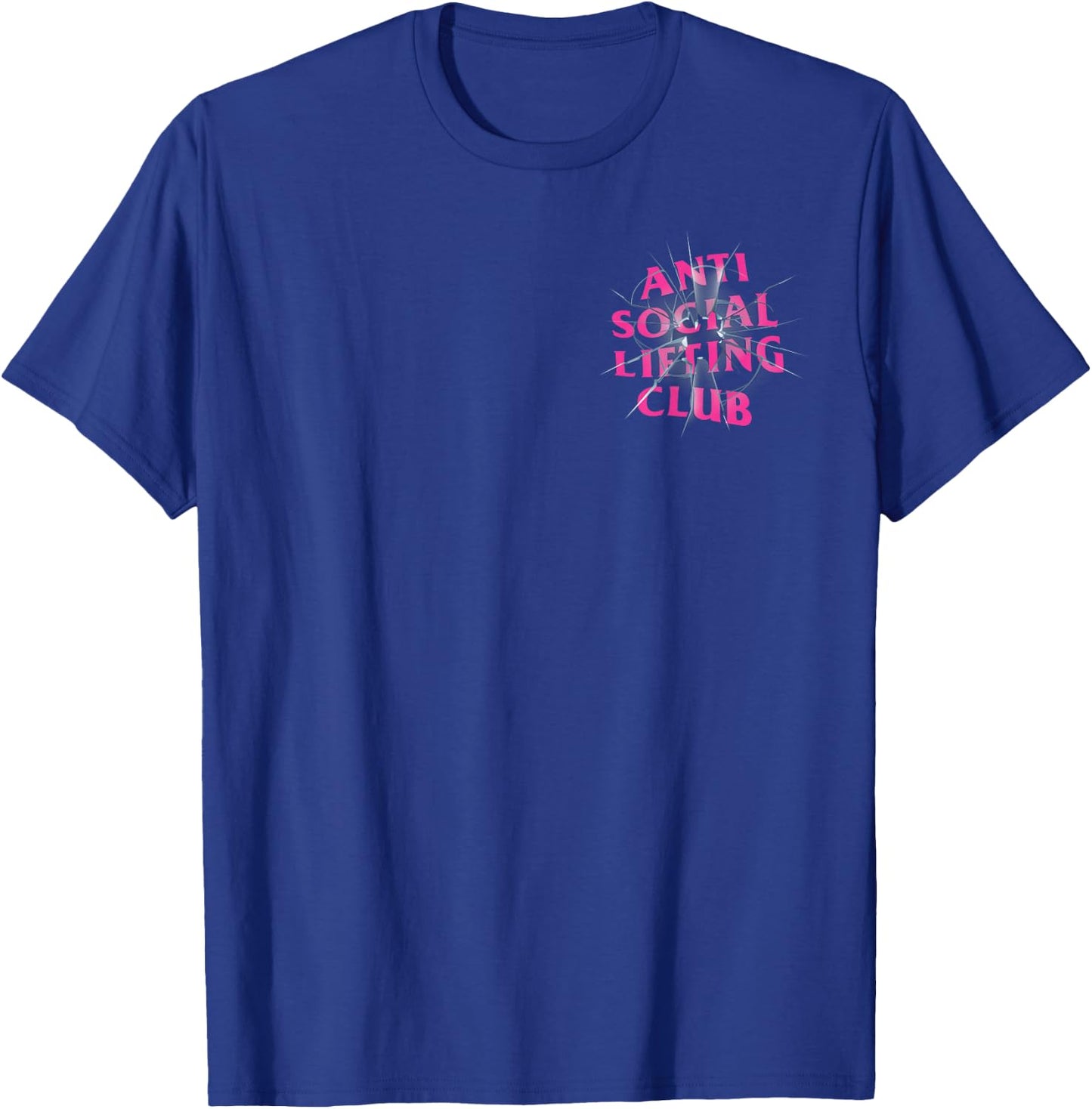 Anti Social Lifting Club: Bullet Hot Pink (Front + Back) T-Shirt - T-Shirt | Royal