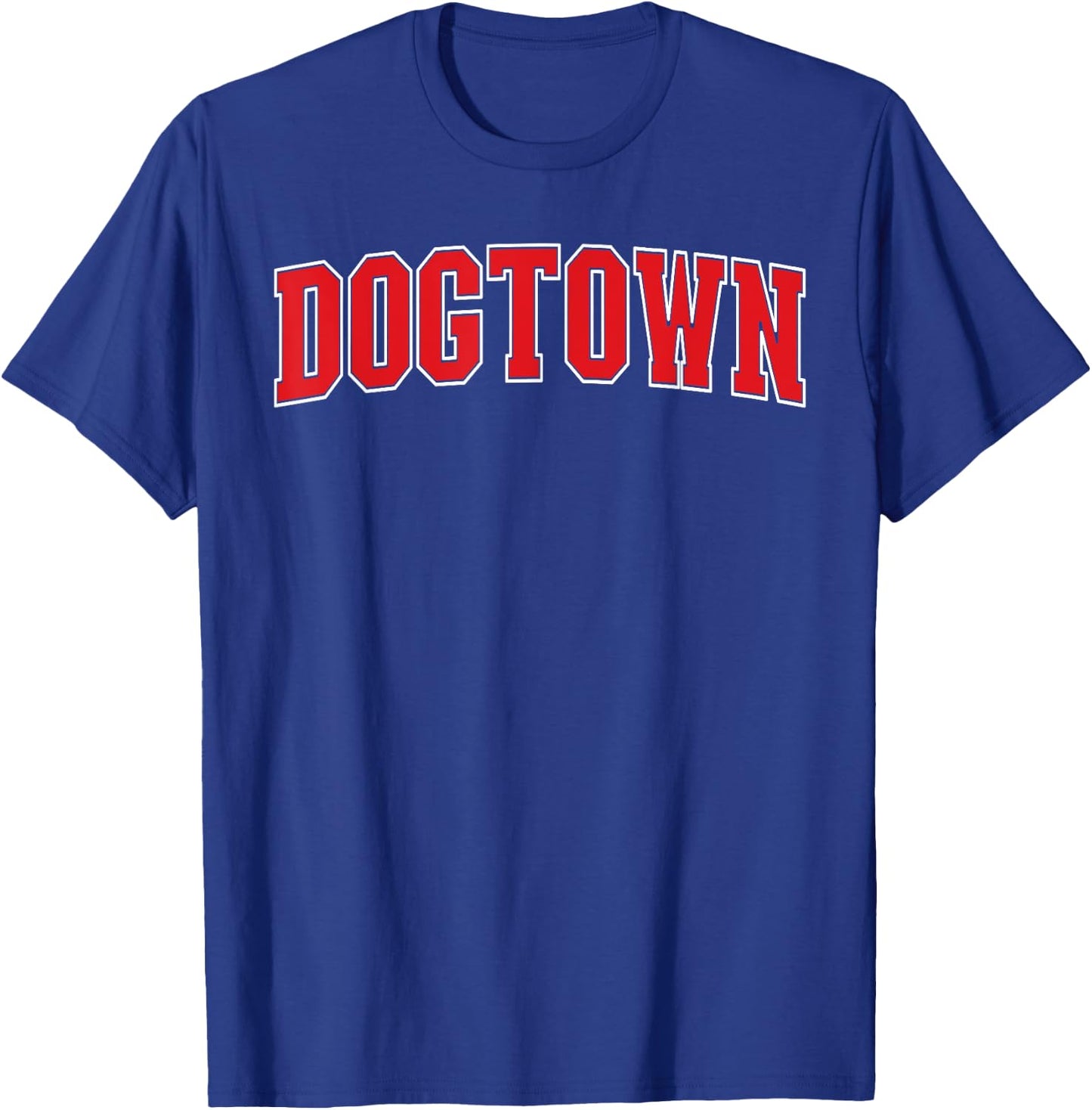 Dogtown California Souvenir Trip College Style Red Text T-Shirt - T-Shirt | Royal