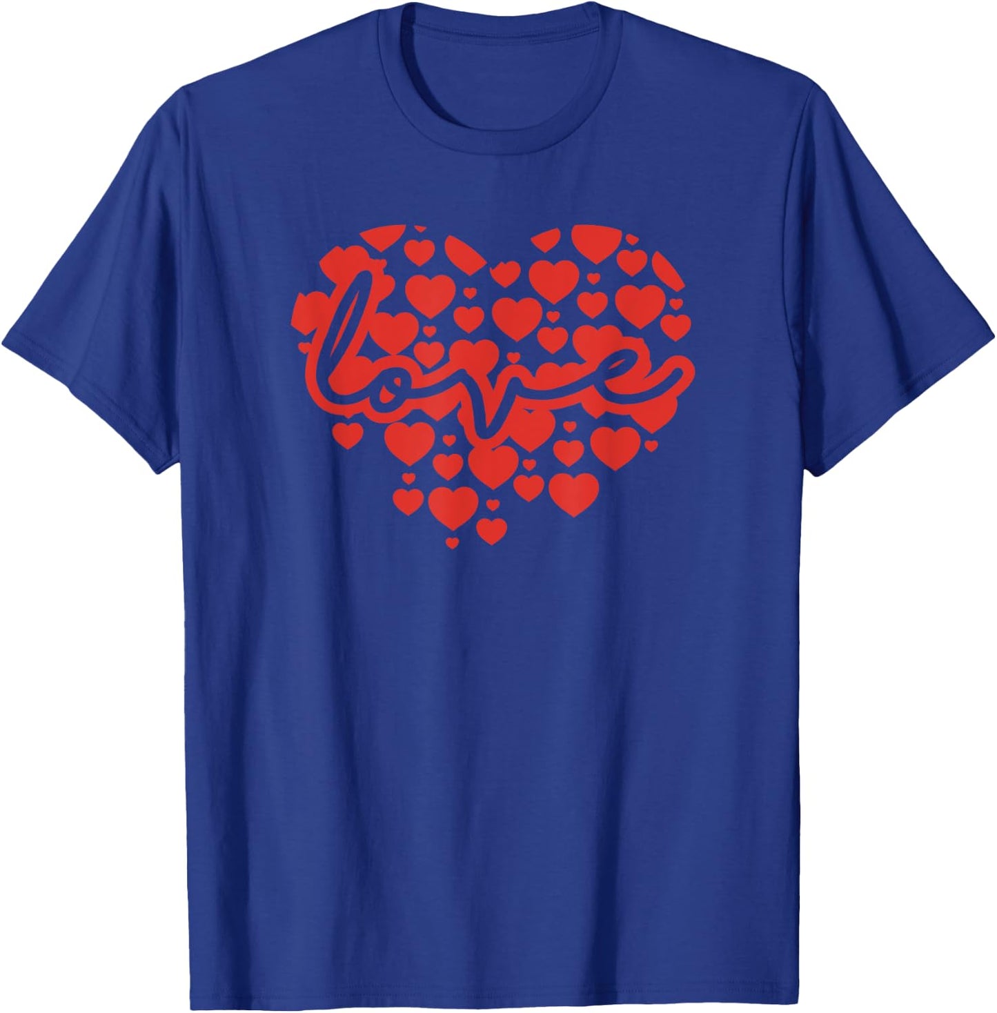 Script Love Heart of Hearts Valentine's Day T-Shirt - T-Shirt | Royal