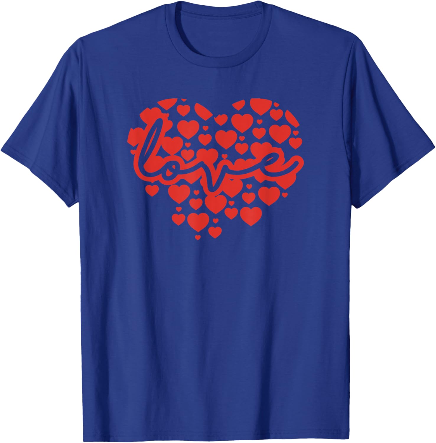 Script Love Heart of Hearts Valentine's Day T-Shirt - T-Shirt | Royal