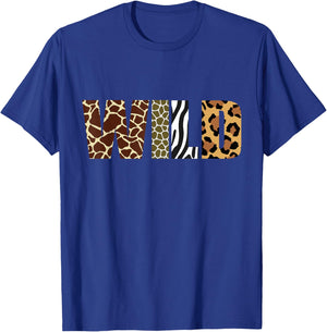 Wild Animal Pattern Giraffe tiger Leopard Animal Print T-Shirt - T-Shirt | Royal