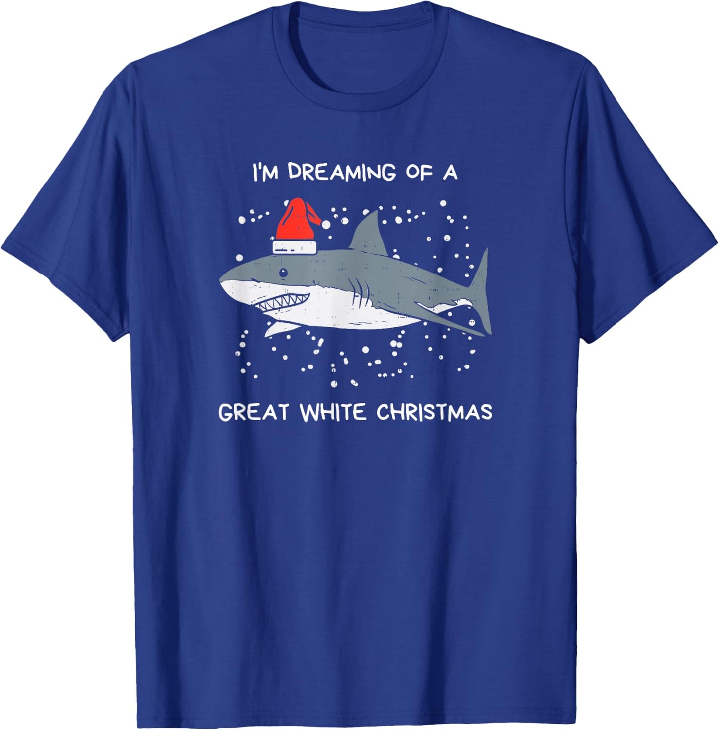 Christmas Shark Santa Hat |Xmas Santa Jaws |Funny Shark Pun T-Shirt - T-Shirt | Royal