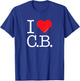 I Love Initials: I Heart (Love) C.B. - Wear Your Feelings CB T-Shirt - T-Shirt | Royal